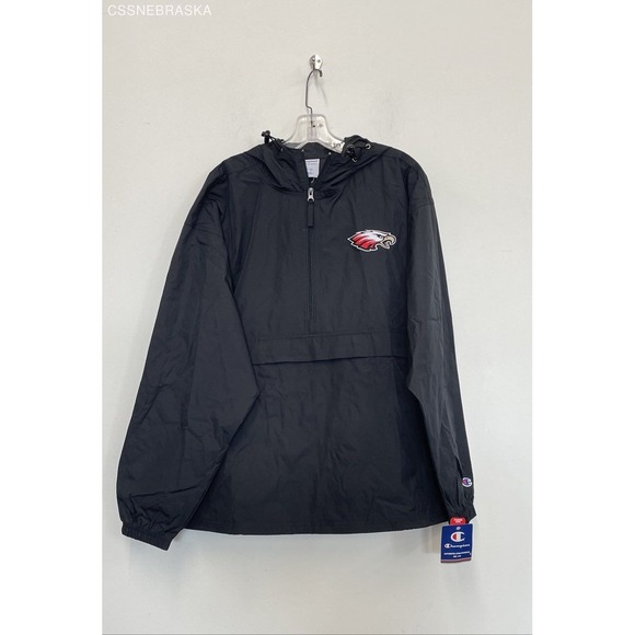 Champion Black Lightweight Windbreaker - Size L - Picture 1 of 8
